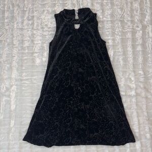 PINK&VIOLET girls velvet black mini dress